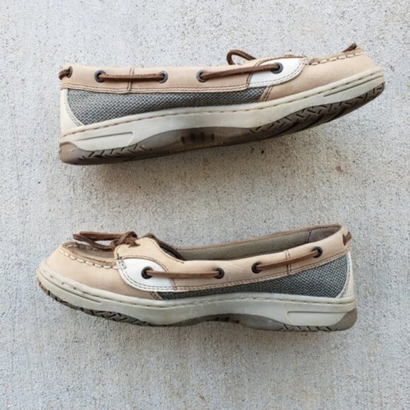 Sperry Angelfish Tan Classic Boat Shoes. - Picture 6 of 7